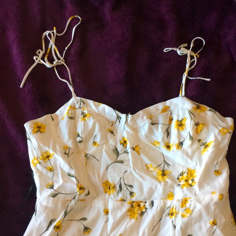 White and yellow dress